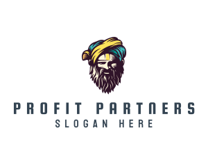 Bearded Sultan Man logo design