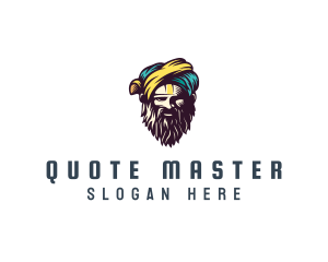 Bearded Sultan Man logo design