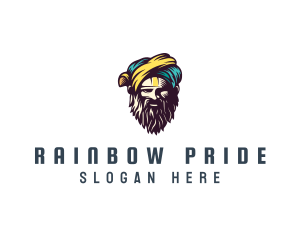 Bearded Sultan Man logo design