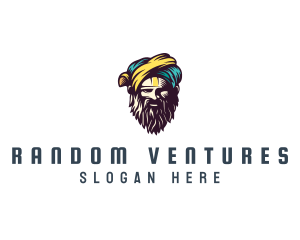 Bearded Sultan Man logo design