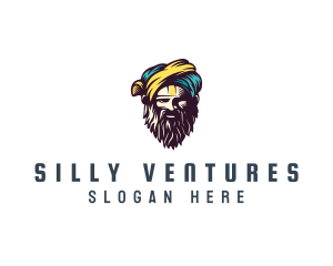 Bearded Sultan Man logo design