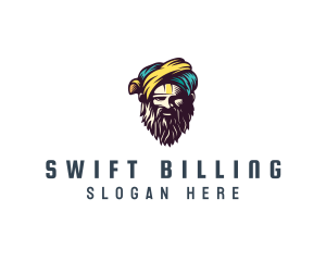 Bearded Sultan Man logo design