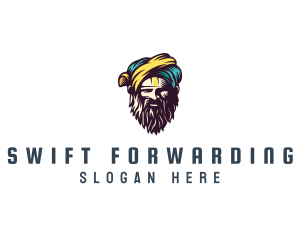 Bearded Sultan Man logo design