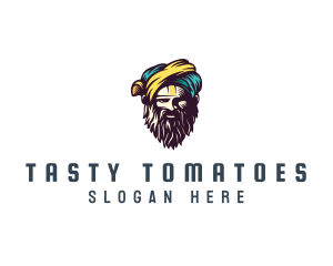 Bearded Sultan Man logo design