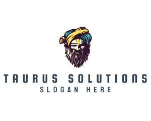 Bearded Sultan Man logo design