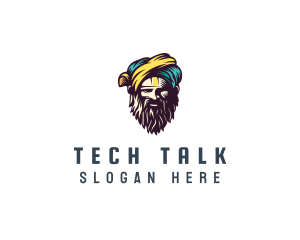 Bearded Sultan Man logo design