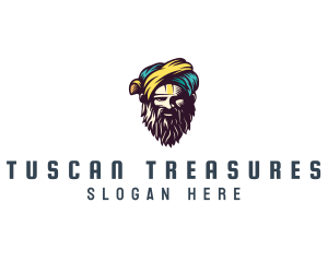 Bearded Sultan Man logo design