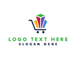 Online Shop - Jewel Shopping Cart logo design