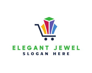 Jewel Shopping Cart  logo design