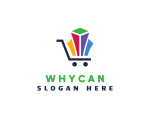 Online Shop - Jewel Shopping Cart logo design