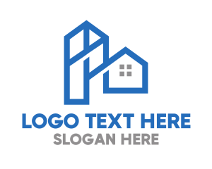 Town - Blue Tower House logo design