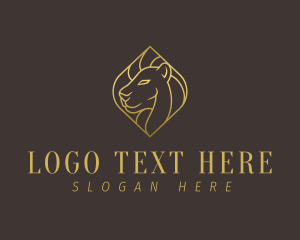 Wild - Luxury Golden Lion logo design