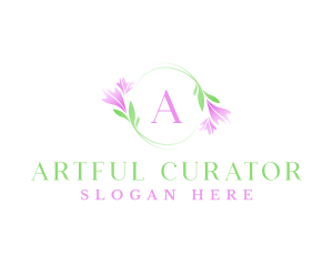 Feminine Beauty Flower Wreath logo design