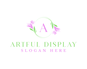 Feminine Beauty Flower Wreath logo design