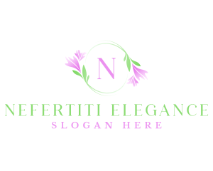 Feminine Beauty Flower Wreath logo design