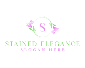 Feminine Beauty Flower Wreath logo design