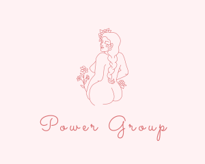 Aesthetician - Flower Naked Female logo design