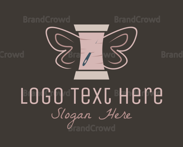 Butterfly Yarn Spool Logo