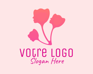 Woman Flower Head Logo