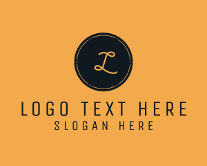 Monogram - Traditional Circle Stamp logo design