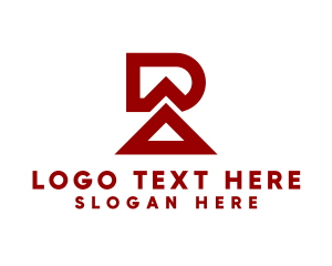 Industrial Letter RA Monogram  Logo