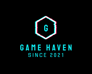 Gaming - Digital Hexagon Glitch logo design