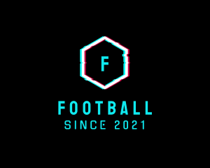 Esports - Digital Hexagon Glitch logo design