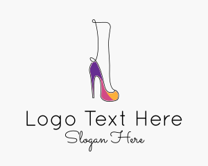 Footwear - Colorful High Heels logo design