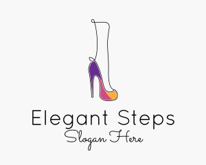 Colorful High Heels  logo design