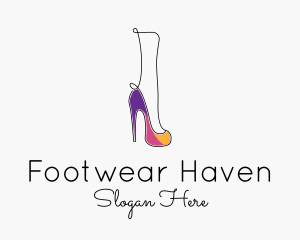 Colorful High Heels  logo design