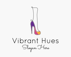 Color - Colorful High Heels logo design