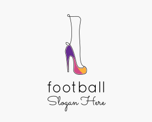 Footwear - Colorful High Heels logo design
