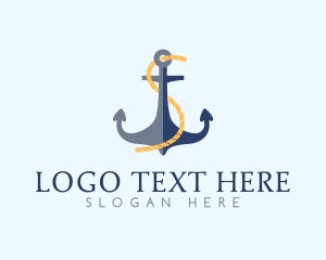 Ship - Anchor Rope Letter S logo design