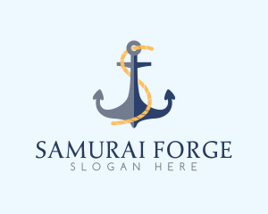 Anchor Rope Letter S  logo design