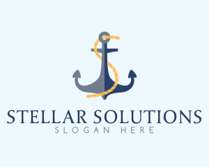 Anchor Rope Letter S  logo design