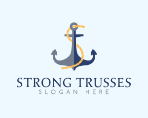 Anchor Rope Letter S  logo design