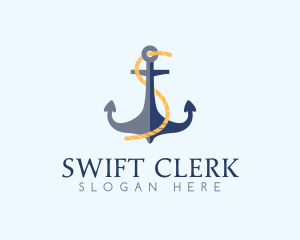 Anchor Rope Letter S  logo design