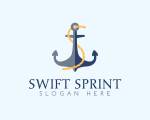 Anchor Rope Letter S  logo design