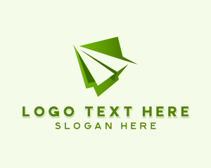 Courier - Travel Transport Paper Plane logo design