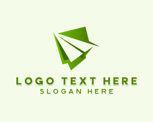 Travel Transport Paper Plane Logo