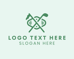 Golf - Golf Stick Flag Tournament logo design