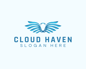 Heaven - Halo Wings Heavenly logo design