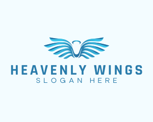 Halo Wings Heavenly logo design