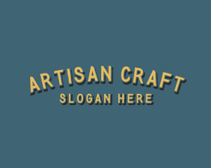 Crafty - Rustic Brush Craft logo design