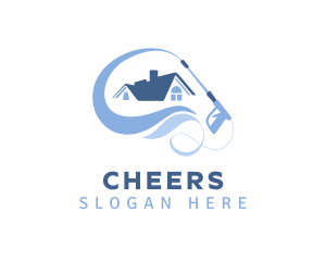 Gradients - Blue Home Wash Cleaning logo design