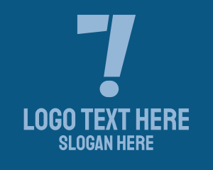 Language - Number 7 Exclamation logo design