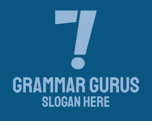 Grammar - Number 7 Exclamation logo design