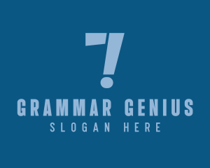 Grammar - Number 7 Exclamation logo design