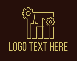 Cogwheel - City Building Industry logo design