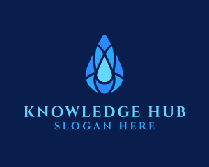 Geometrical - Clean Water Droplet logo design